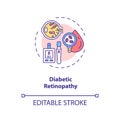 Diabetic retinopathy concept icon