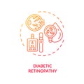 Diabetic retinopathy concept icon