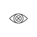 Diabetic retinopathy line icon