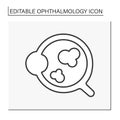 Diabetic retinopathy line icon