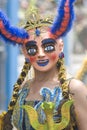 Diablada Carnival of the Virgin of La Candelaria with mask, costumes and typical clothing from Puno Peru