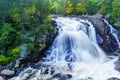 Diable Devil waterfall, in Mont Tremblant National Park Royalty Free Stock Photo