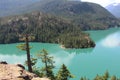 Diablo Lake and Mountain landscape view, North Cascades National Park, Washington state, USA Royalty Free Stock Photo