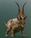 Diabloceratops on green background