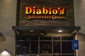 Diablos Southwest Grill entrance at night Royalty Free Stock Photo