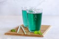 Diabolo menthe, french popular non-alcoholic cold drink