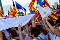 Diada of Catalunya, in Barcelona, Spain on September 11th 2015.