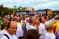 Diada of Catalunya, in Barcelona, Spain on September 11th 2015.