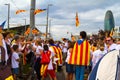 Diada of Catalunya, in Barcelona, Spain on September 11th 2015.