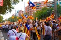 Diada of Catalunya, in Barcelona, Spain on September 11th 2015.