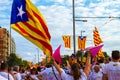 Diada of Catalunya, in Barcelona, Spain on September 11th 2015.