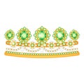 Diadem icon, beautiful jewelry tiara and decoration