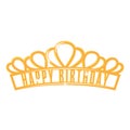 Diadem icon, decorative shiny royal head wear