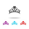 Diadem icon. Elements of headdress in multi colored icons. Premium quality graphic design icon. Simple icon for websites, web desi