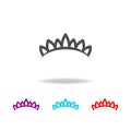 Diadem icon. Elements of headdress in multi colored icons. Premium quality graphic design icon. Simple icon for websites, web desi