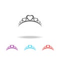 Diadem icon. Elements of headdress in multi colored icons. Premium quality graphic design icon. Simple icon for websites, web desi