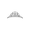 Diadem, woman, crown line icon. Signs and symbols can be used for web, logo, mobile app, UI, UX