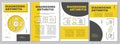 Diagnosing arthritis yellow brochure template