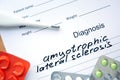 Diagnosis Amyotrophic lateral sclerosis (ALS)