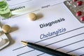 Diagnosis cholangitis written in the diagnostic form