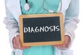 Diagnosis disease ill illness healthy health check-up screening Royalty Free Stock Photo