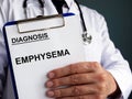 Diagnosis Emphysema with clipboard Royalty Free Stock Photo