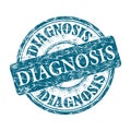 Diagnosis grunge rubber stamp