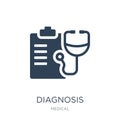 diagnosis icon in trendy design style. diagnosis icon isolated on white background. diagnosis vector icon simple and modern flat Royalty Free Stock Photo