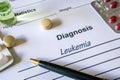 Diagnosis Leukemia written in the diagnostic form