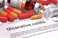 Diagnosis - Ulcerative Colitis. Medical Concept Royalty Free Stock Photo
