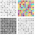 100 diagnostic icons set vector variant