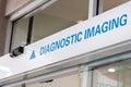 Diagnostic Imaging word sign in hospital for health screening