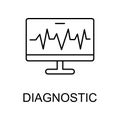 diagnostic line icon. Element of medicine icon with name for mobile concept and web apps. Thin line diagnostic icon can be used Royalty Free Stock Photo