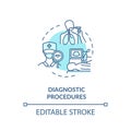 Diagnostic procedures concept icon