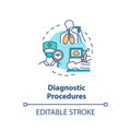 Diagnostic procedures concept icon