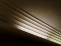 Diagonal abstract straight parallel lines illuminated by light