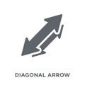 Diagonal arrow icon from collection. Royalty Free Stock Photo