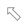 Diagonal arrow up line icon Royalty Free Stock Photo