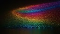 Rainbow glitter light effect on dark background sparkle Royalty Free Stock Photo