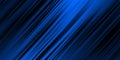 Diagonal blue line flow shiny blurred surface background realistic illustration. Bright futuristic stripes spotlight energy gradi