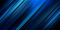 Diagonal blue line flow shiny blurred surface background realistic illustration. Bright futuristic stripes spotlight energy gradi