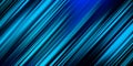 Diagonal blue line flow shiny blurred surface background realistic illustration. Bright futuristic stripes spotlight energy gradi
