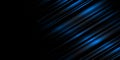 Diagonal blue line flow shiny blurred surface background realistic illustration. Bright futuristic stripes spotlight energy gradie