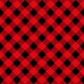 Diagonal buffalo plaid pattern, Checkered red background. Tartan seamless pattern vector illustration Royalty Free Stock Photo