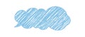 Diagonal Chalk Scribble Cloud Speech Bubble Royalty Free Stock Photo