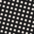 Diagonal checkered seamless pattern. Black and white vector geometric texture Royalty Free Stock Photo