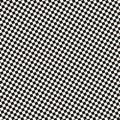 Diagonal checkered seamless pattern. Black and white vector geometric texture Royalty Free Stock Photo
