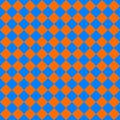 Diagonal cloth seamless pattern orange and blue Royalty Free Stock Photo