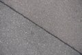 Diagonal crack on asphalt surface