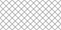 Diagonal cross line grid seamless pattern. Geometric diamond texture. Black diagonal line mesh on white background Royalty Free Stock Photo